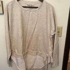 LOFT XXL Flecked Tie-Front Top